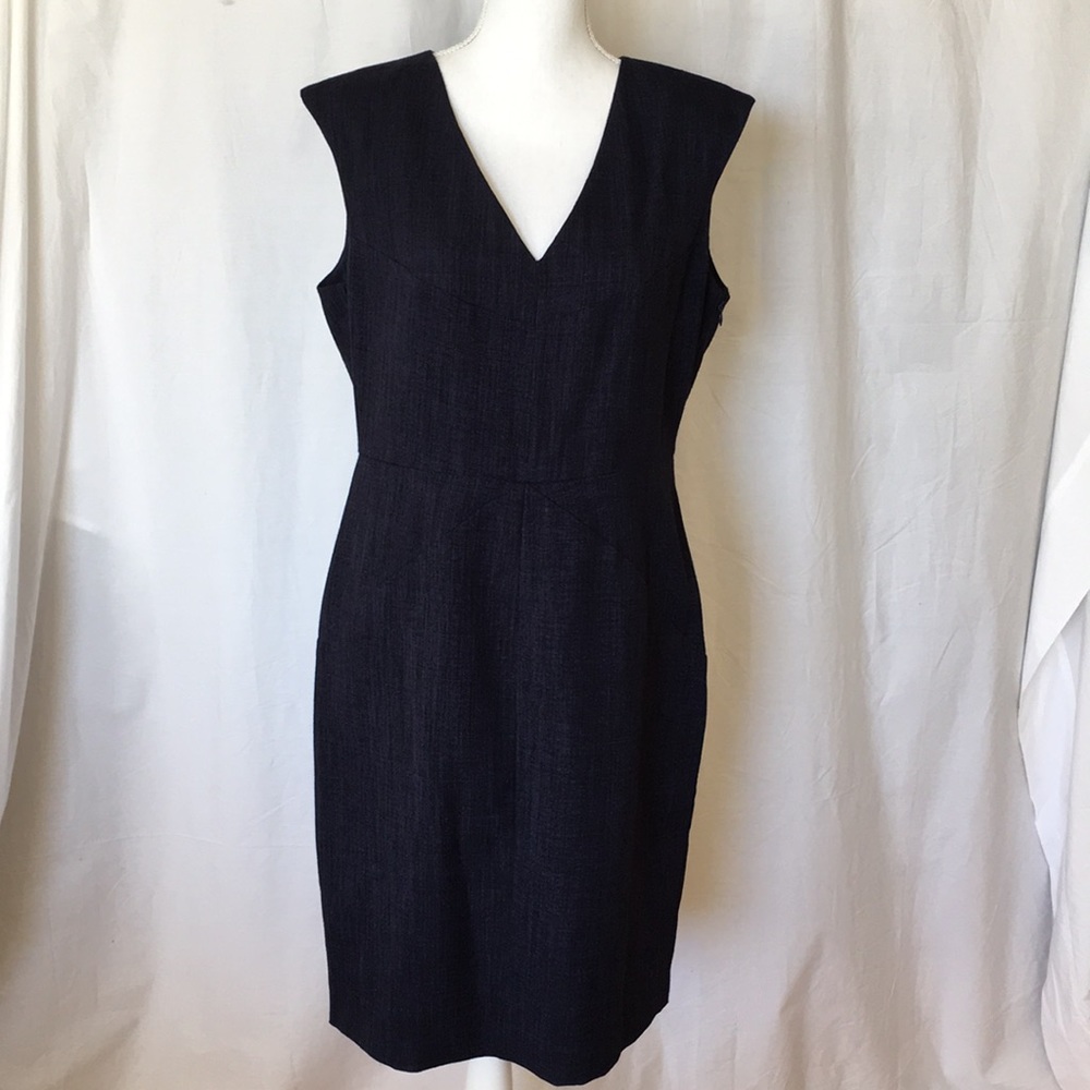NWOT Ellen Tracy Navy Sheath Dress